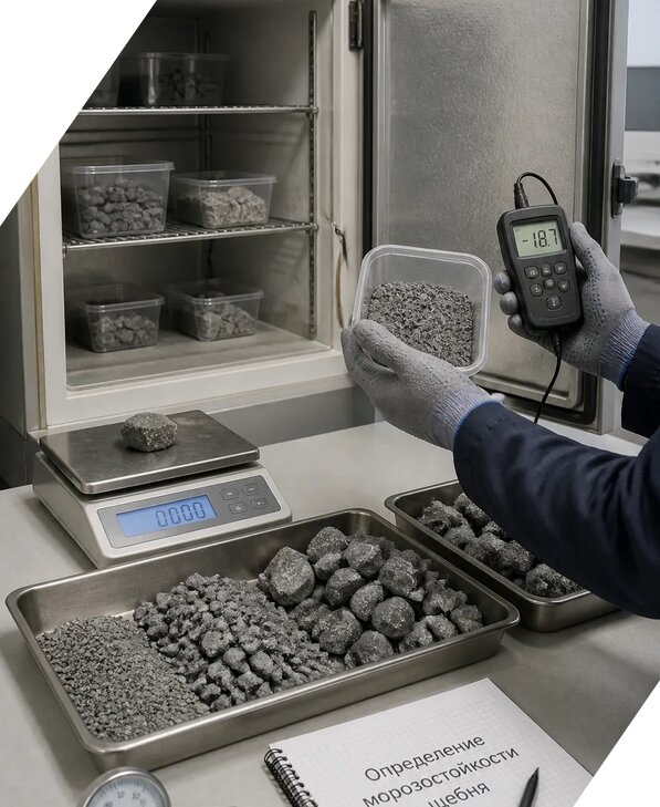 Определение морозостойкости щебня в Ялуторовске от 3615 р. | ЭкспертизаРоссия