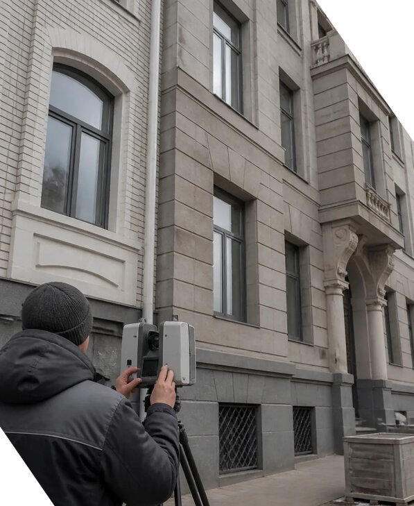 Лазерное сканирование фасадов зданий для обследования в Ялуторовске